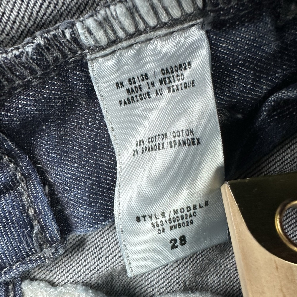 Guess Premium Light Wash Denim Jeans Size 28 Ripped Distressed Flare Low Rise - Picture 11 of 14